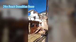 SK350 হট সেলের জন্য এক্সক্যাভেটর ডেমোলিশন বুম হাই রিচ আর্ম এবং বুম 23-24 মি লম্বা অ্যাটাচমেন্ট