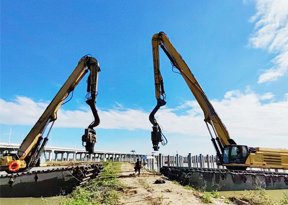 Q355B / Q690D হাইড্রোলিক এক্সক্যাভেটর পিল ড্রাইভার বুম 19m পিল উচ্চতা সঙ্গে