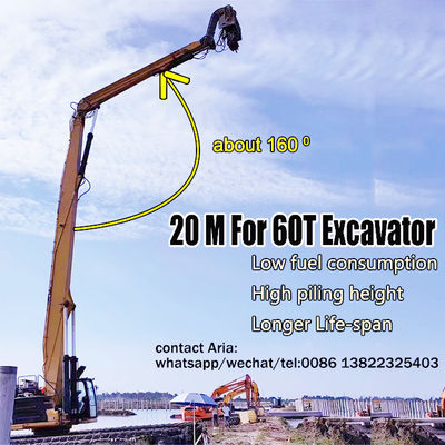 30ton-38ton Excavator Pile Driving Arm Pile Driver Attachment For Piling Higher 30 টন-38 টন এক্সক্যাভেটর পিল ড্রাইভিং আর্ম পিল ড্রাইভার উচ্চতর পিলিং জন্য সংযুক্তি