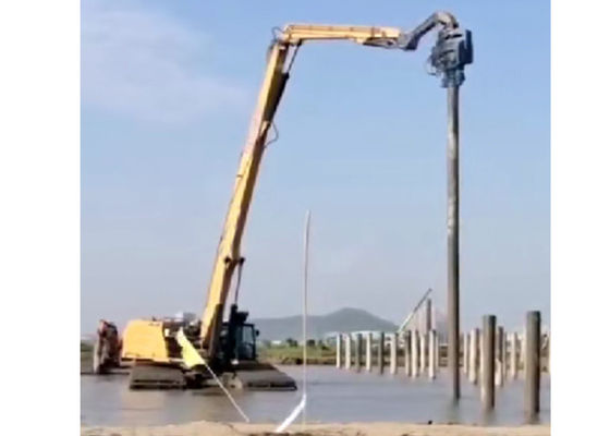 19m পিল উত্তোলন উচ্চতা খননকারী পিল ড্রাইভিং আর্ম / খননকারী মাউন্ট পিল ড্রাইভার বুম
