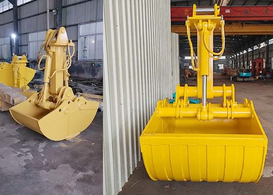 BS900E Digger Telescopic Dipper Arm With Clamshell Bucket উচ্চ কার্যকর