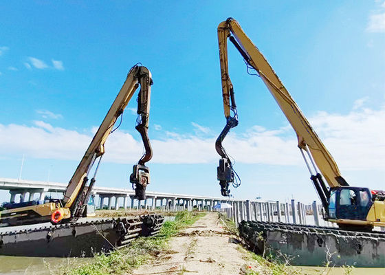 19m পিল উত্তোলন উচ্চতা খননকারী পিল ড্রাইভিং আর্ম / খননকারী মাউন্ট পিল ড্রাইভার বুম
