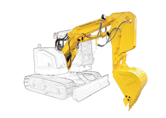Shaogang Q355B Excavator Shorten Arm Boom With Bigger Bucket And Bucket Cylinder শাওগং Q355B এক্সক্যাভেটর বড় বালতি এবং বালতি সিলিন্ডার সহ ছোট হাতের বুম