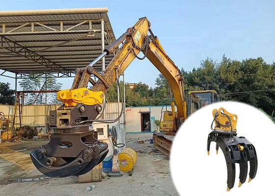 6-8T এক্সক্যাভেটর সংযুক্তি লগ পাথর ধরার জন্য হাইড্রোলিক গ্র্যাপল