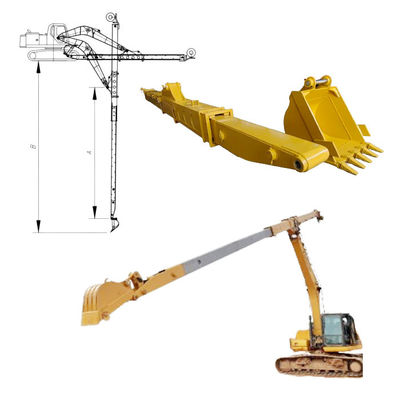 শীর্ষ ১ ১০এম খননকারী টেলিস্কোপিক বুম স্লাইডিং আর্ম গভীর খনন গভীরতা