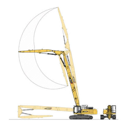 দীর্ঘ নাগালের ধ্বংসাবশেষ খননকারী ধ্বংসাবশেষ কাজের খননকারী